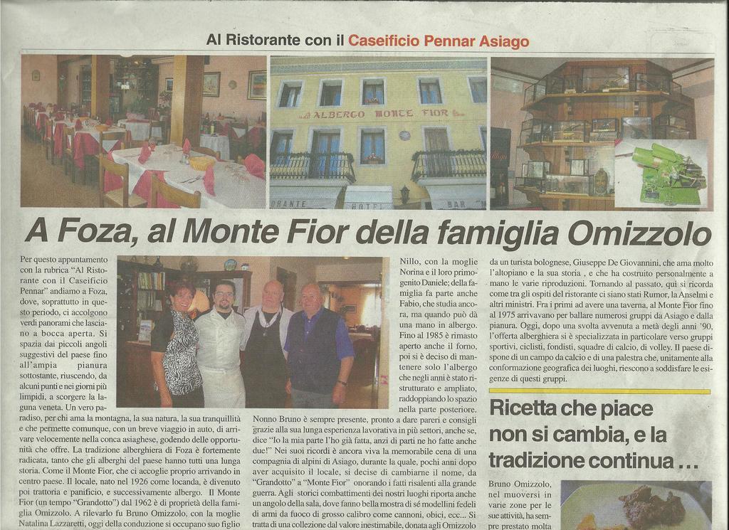 Hotel Monte Fior Foza Exterior photo
